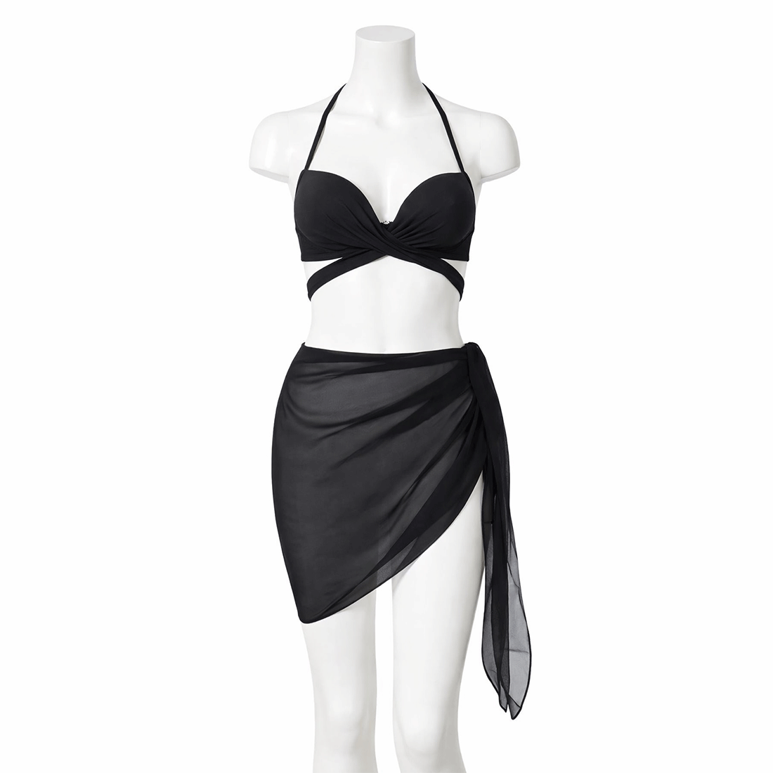 Fusta de Plaja Dama, Pareo Elegant Reglabil Lateral, Material Usor si Fluid