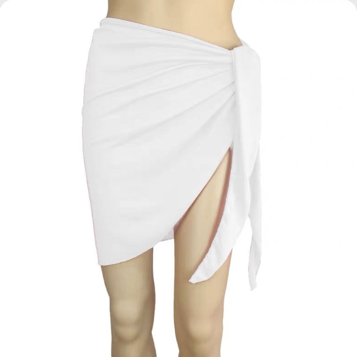 Fusta de Plaja Dama, Pareo Elegant Reglabil Lateral, Material Usor si Fluid