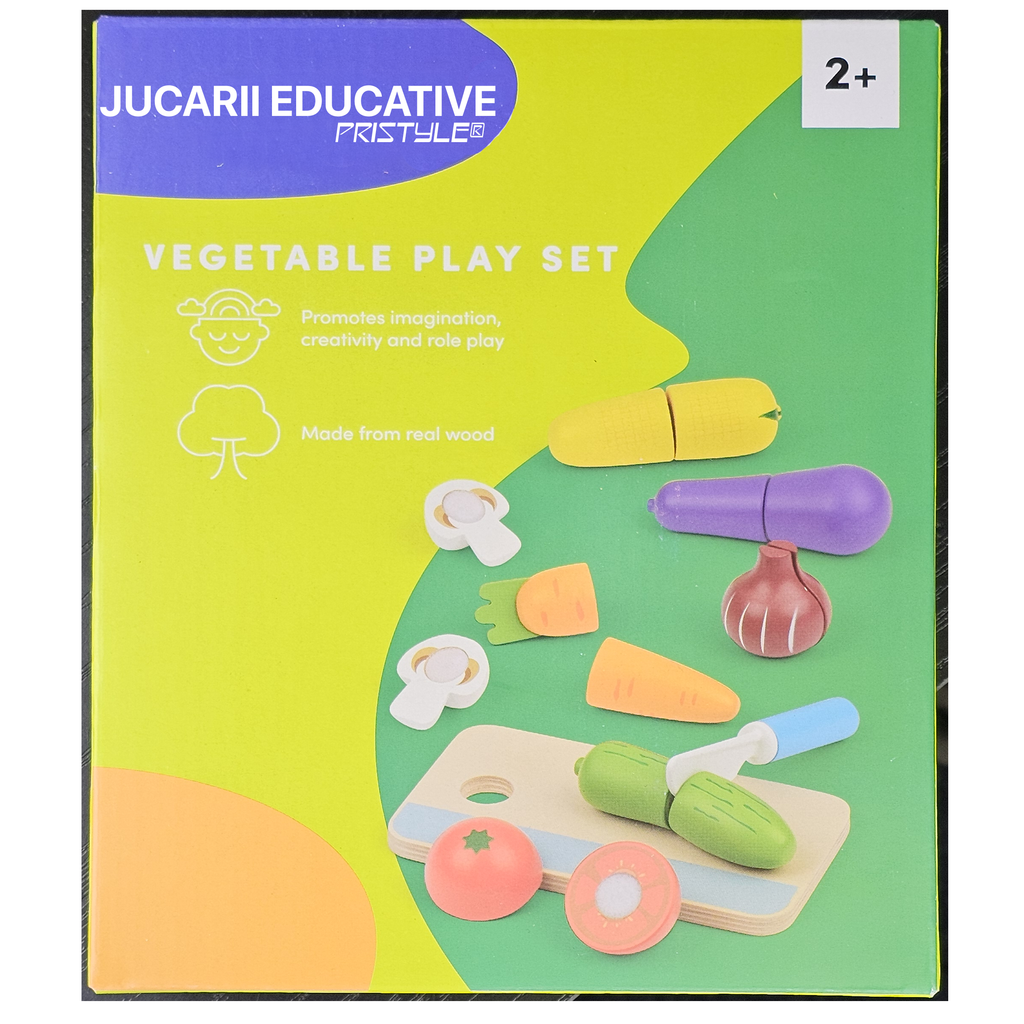 Set Jucarii Montessori Taiat din Lemn