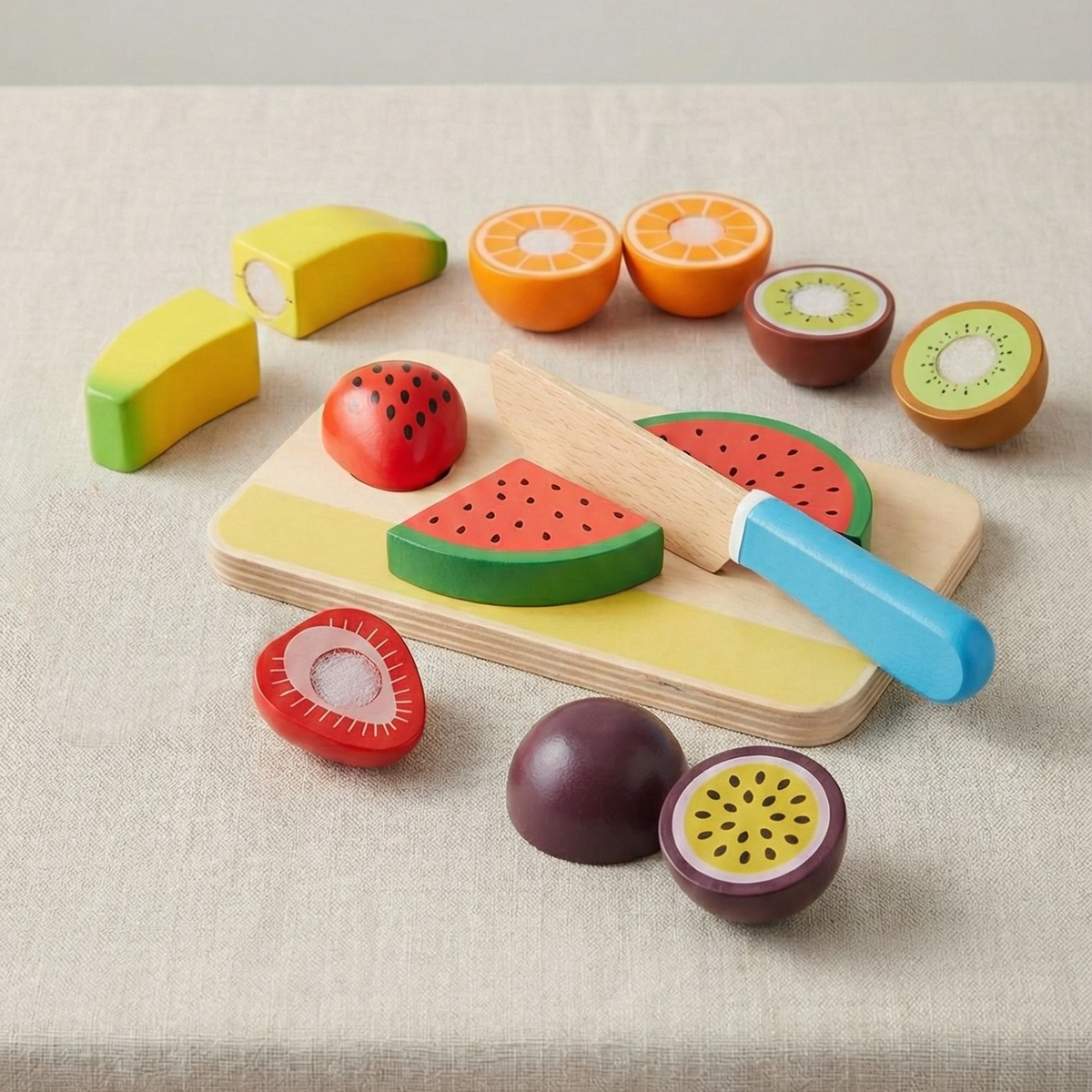 Set Jucarii Montessori Taiat din Lemn