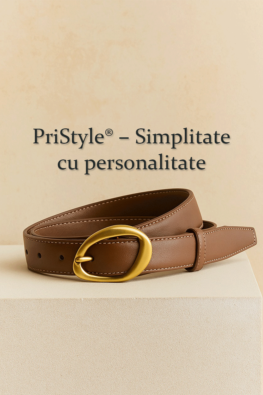 Curea Eleganta pentru Femei din Piele Ecologica de Calitate Superioara si Catarama Aurie, PriStyle®