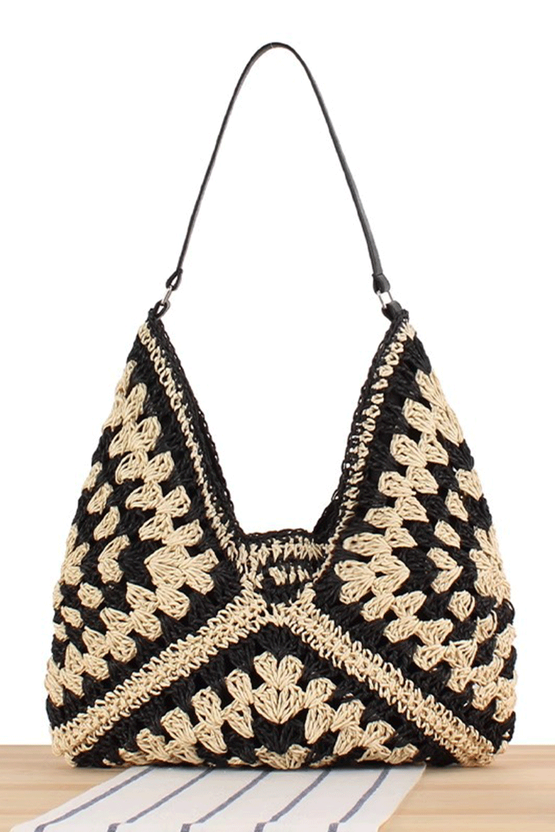 Geanta Crosetata pentru Femei Model Vintage Boho Chic de Umar