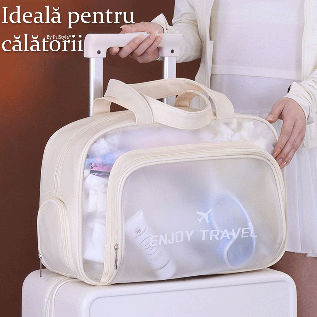 Geanta de Voiaj Multifunctionala, Spatioasa si Eleganta, Compartiment Special pentru Pantofi, Material Impermeabil, Idea