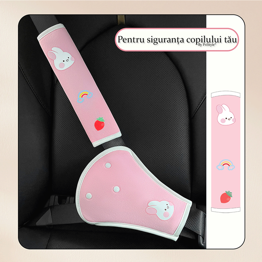 Huse Centura de Siguranta Auto Roz