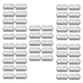Set de 50 Lame de Ras Clasice, pentru Brici sau Aparat de Ras Manual, Otel inoxidabil, 4*2 cm, PriStyle®