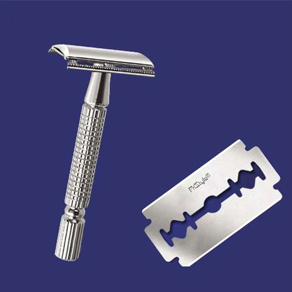 Set de 50 Lame de Ras Clasice, pentru Brici sau Aparat de Ras Manual, Otel inoxidabil, 4*2 cm, PriStyle®