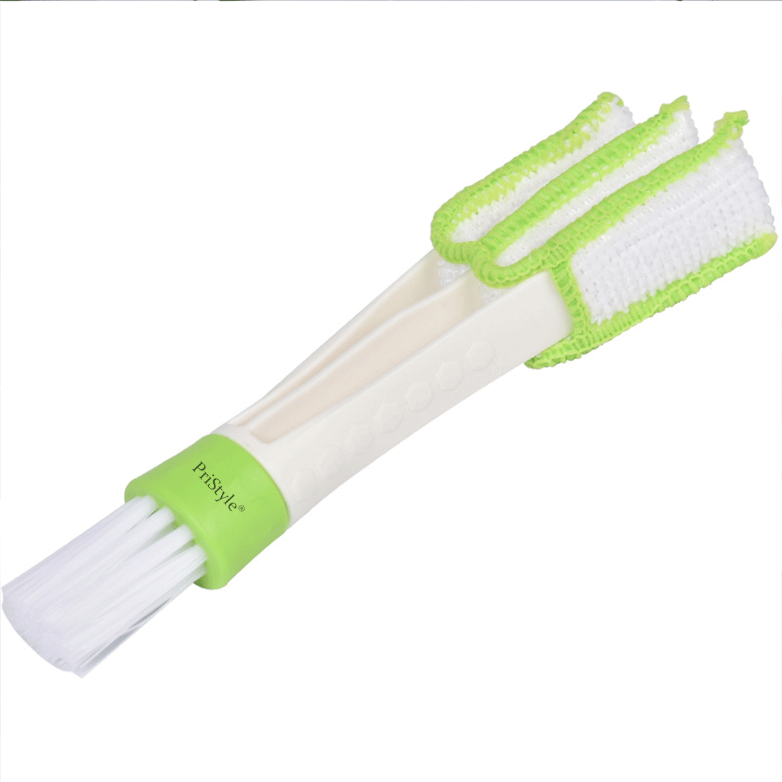 Perie de Curatare Santuri si Ventilatii Interioare Masina, pentru Suprafete Inguste si Dificile, 2 in 1 cu Microfibra De