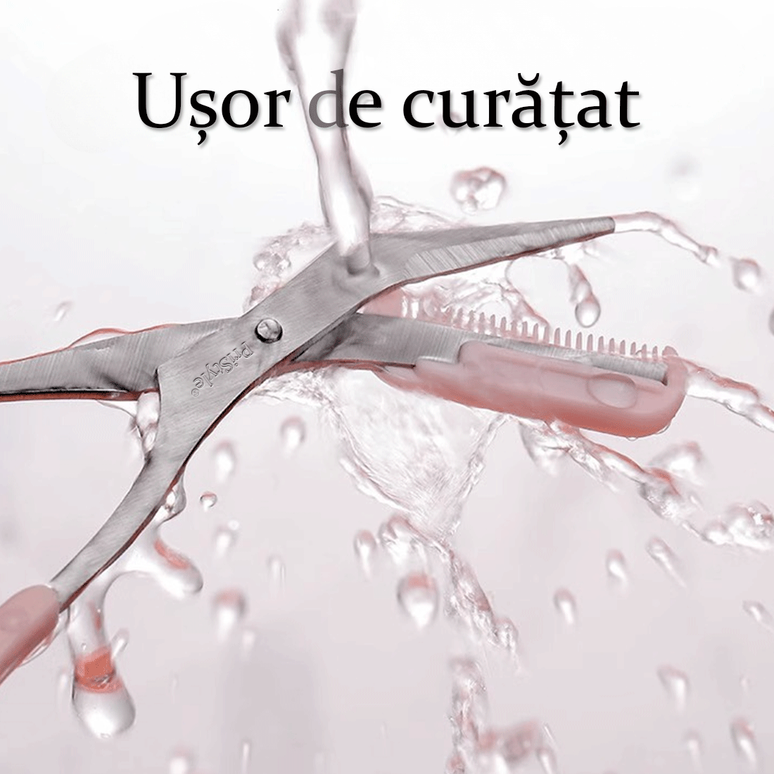 Set Profesional pentru Ingrijirea Sprancenelor, cu Foarfeca de Precizie si Lama de Ras cu Protectie, Ideal pentru Modela