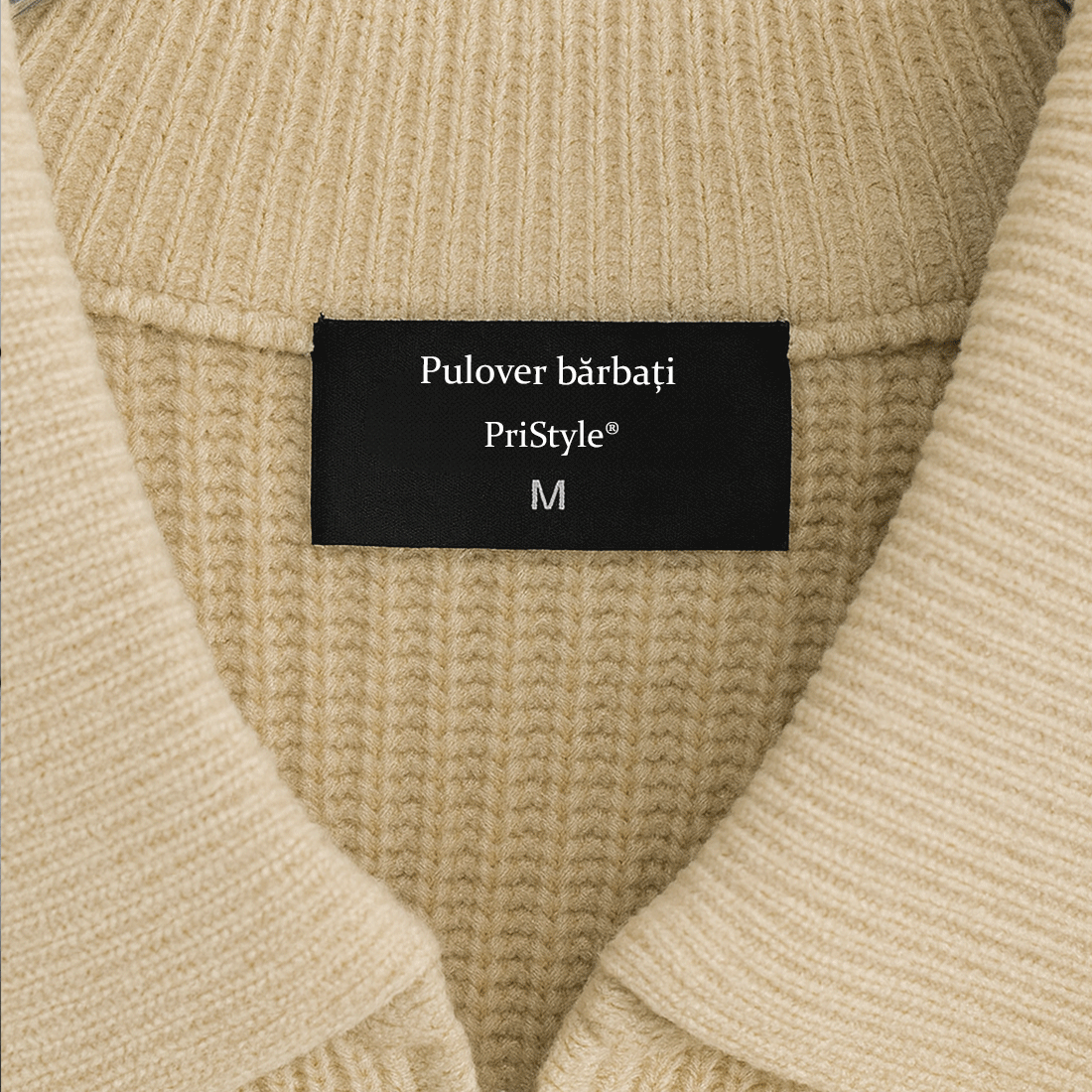 Pulover Barbati cu Guler Polo si Fermoar