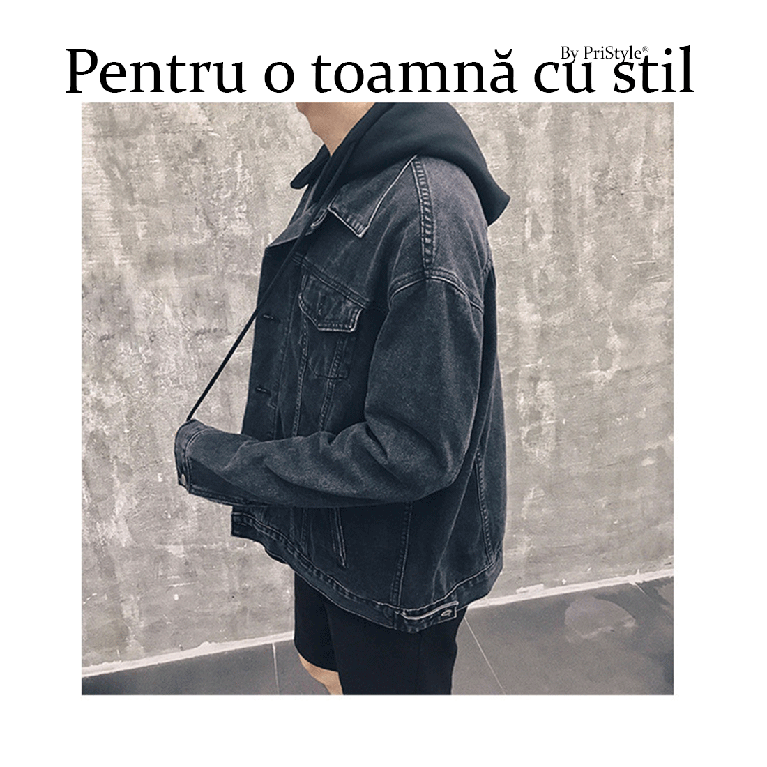 Geaca Denim, Hanorac cu Gluga