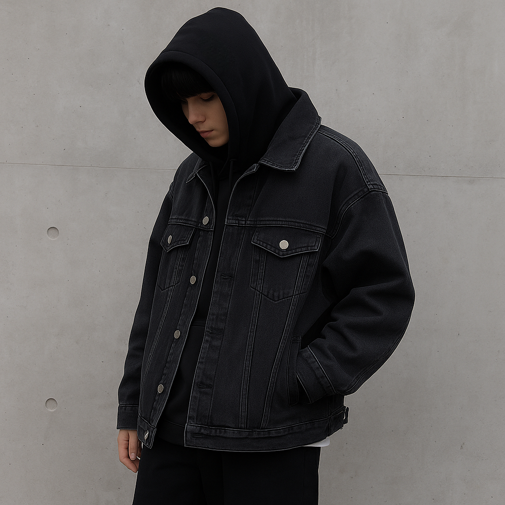 Geaca Denim, Hanorac cu Gluga