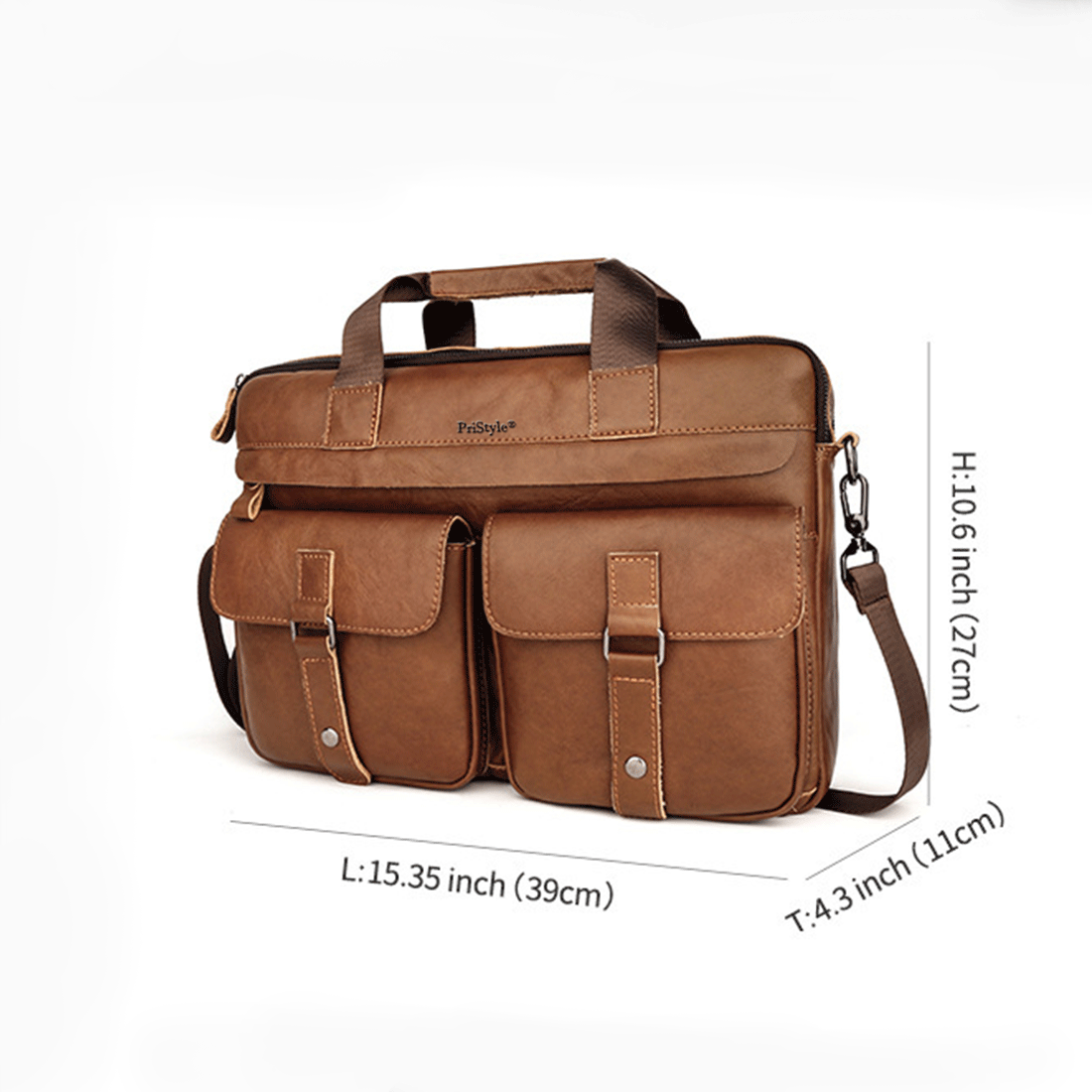 Geanta pentru Business sau Office din Piele Naturala Premium, pentru Laptop sau Documente, Multifunctionala, cu Comparti