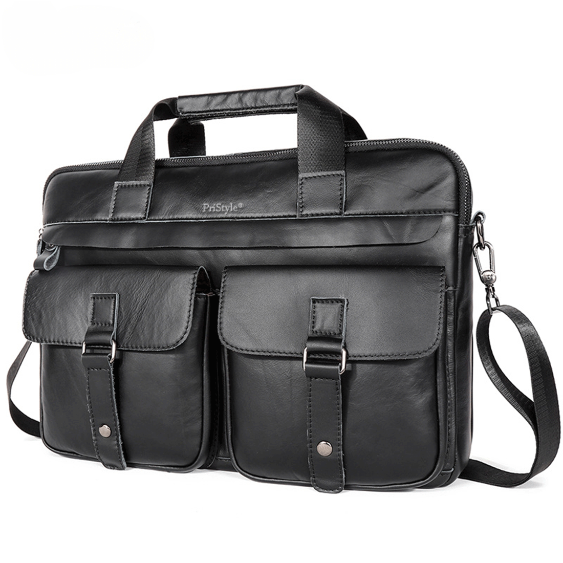 Geanta pentru Business sau Office din Piele Naturala Premium, pentru Laptop sau Documente, Multifunctionala, cu Comparti