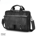 Geanta Business Multifunctionala, pentru Laptop si Documente, din Piele Naturala Premium, pentru Barbati, cu Bretea Regl