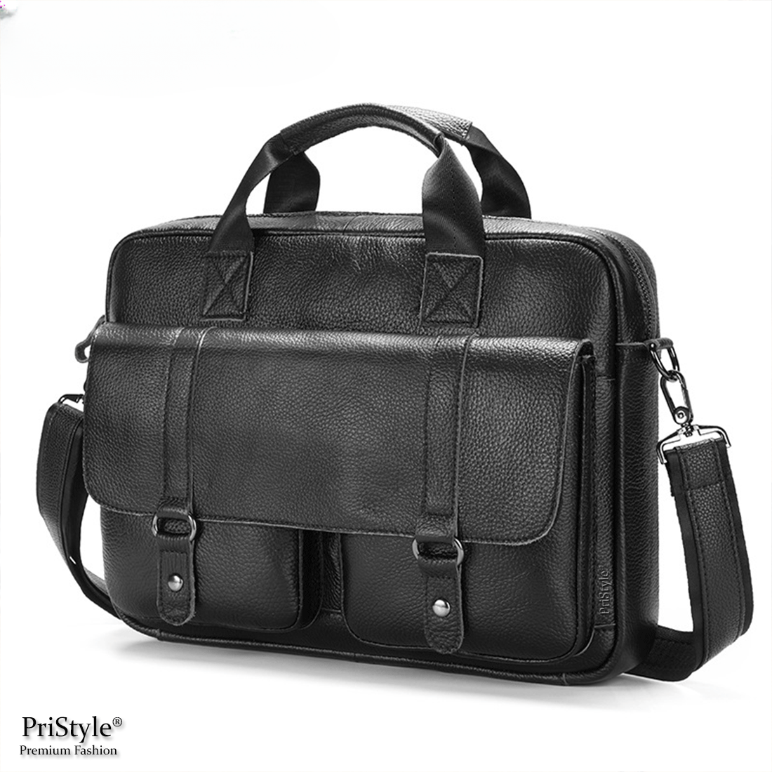 Geanta Business Multifunctionala, pentru Laptop si Documente, din Piele Naturala Premium, pentru Barbati, cu Bretea Regl