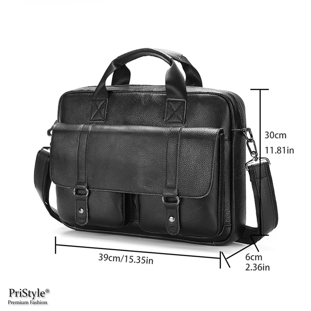 Geanta Business Multifunctionala, pentru Laptop si Documente, din Piele Naturala Premium, pentru Barbati, cu Bretea Regl