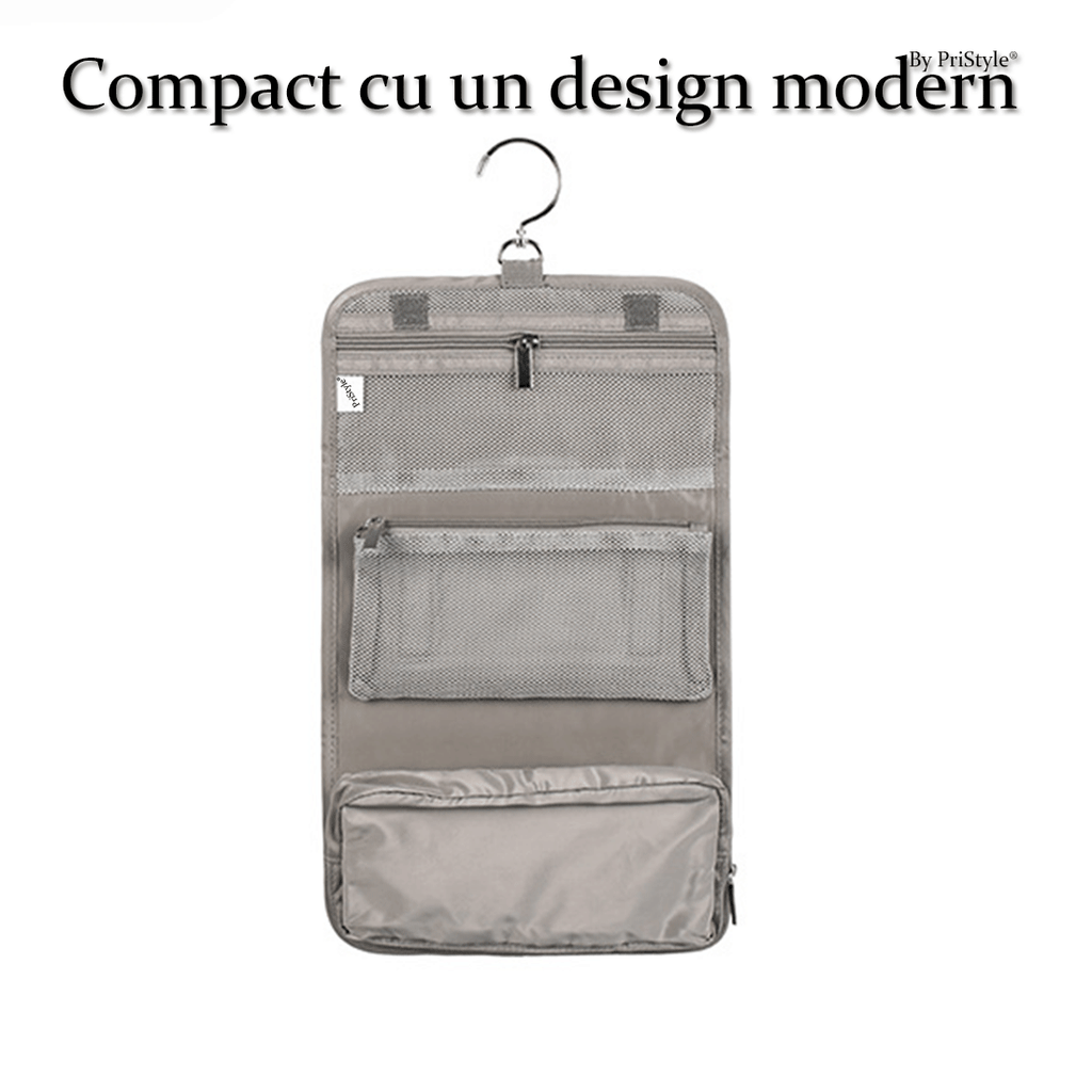Geanta Organizator sau Depozitare Cosmetice si Accesorii Igiena, cu 2 Buzunare Modulare Detasabile, Utilizabile Independ