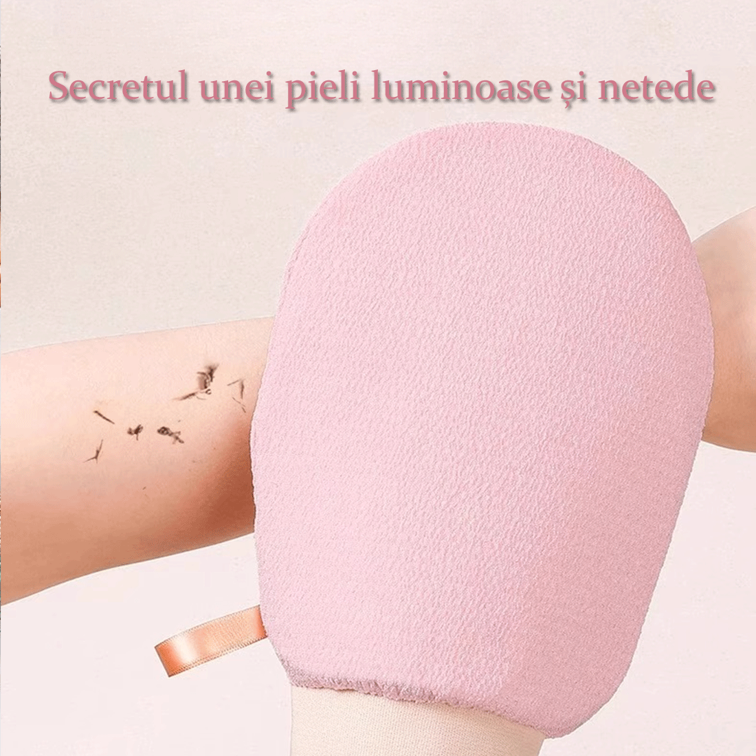 Set 3 Manusi Exfoliante Corp – Indeparteaza Celulele Moarte si Impuritatile, Piele Fina si Catifelata, Ideale pentru Dus
