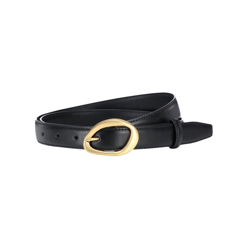 Curea Eleganta pentru Femei din Piele Ecologica de Calitate Superioara si Catarama Aurie, PriStyle®