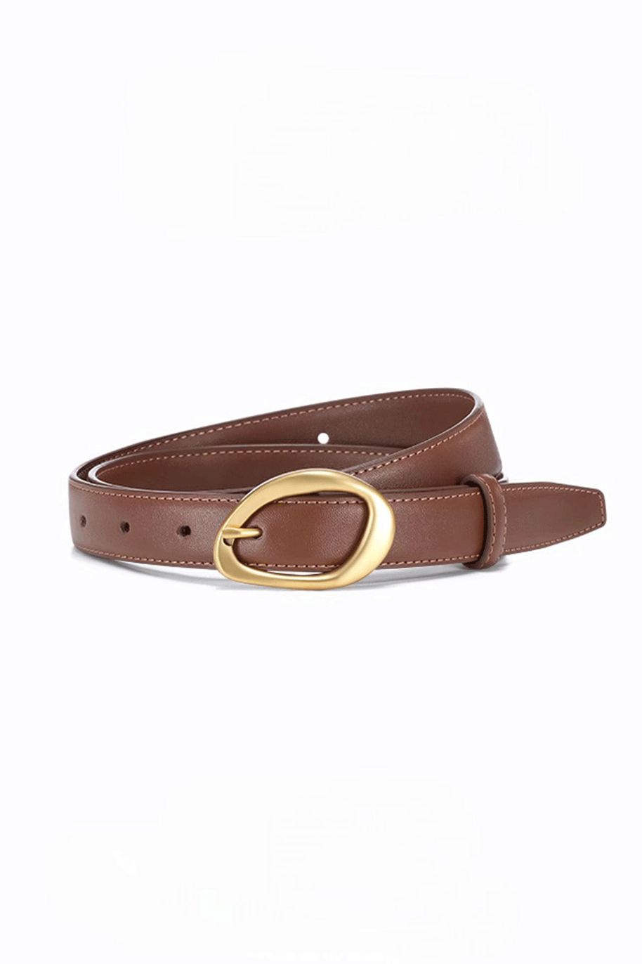 Set 2 Curele Elegante pentru Femei din Piele Ecologica de Calitate Superioara si Catarama Aurie, PriStyle®, Negru si Mar