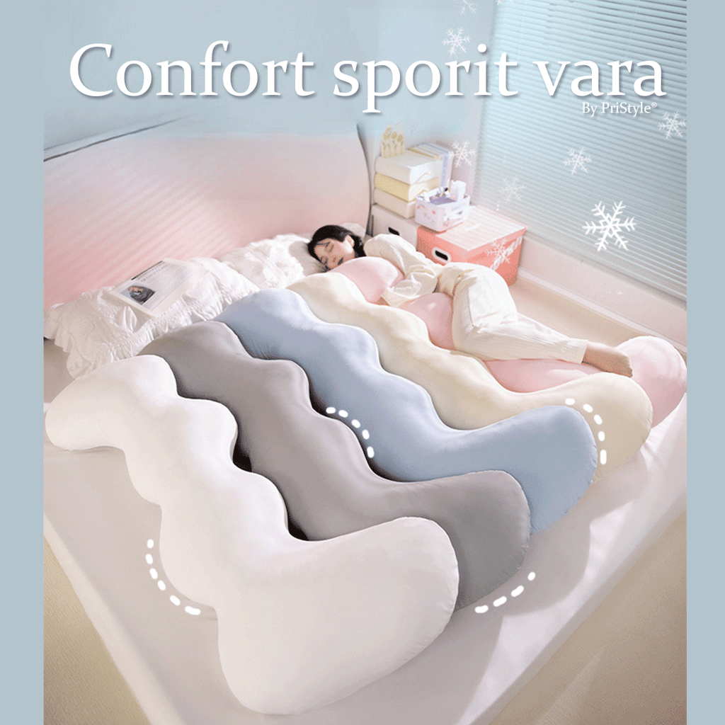 Perna pentru Corp Tip Body Pillow pentru Dormit Lateral, cu Efect Racoritor, Design Ergonomic, Suport pentru Spate