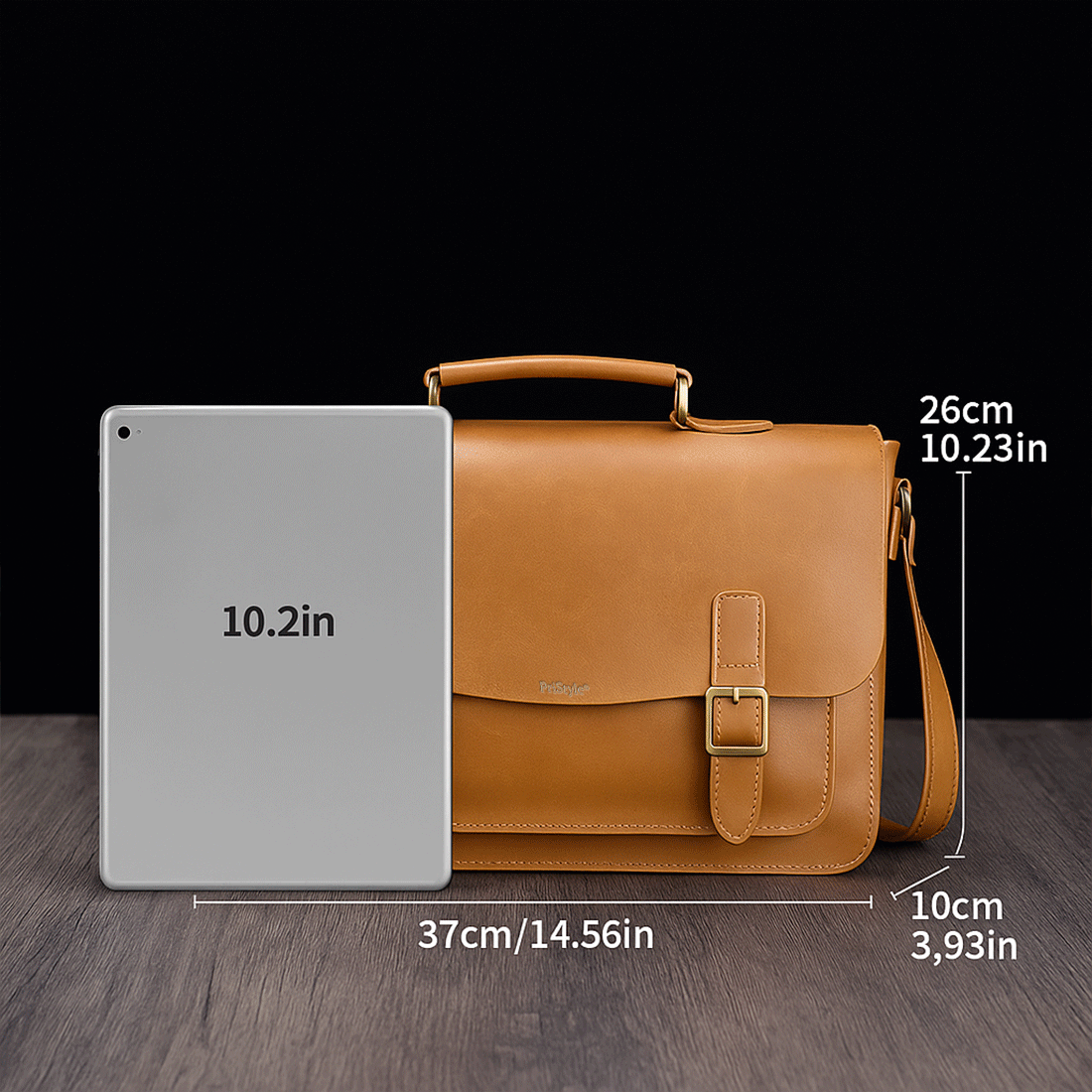 Geanta Business din Piele Ecologica Premium, Tip Servieta, cu Doua Catarame Metalice, Compartiment Laptop, Curea Reglabi