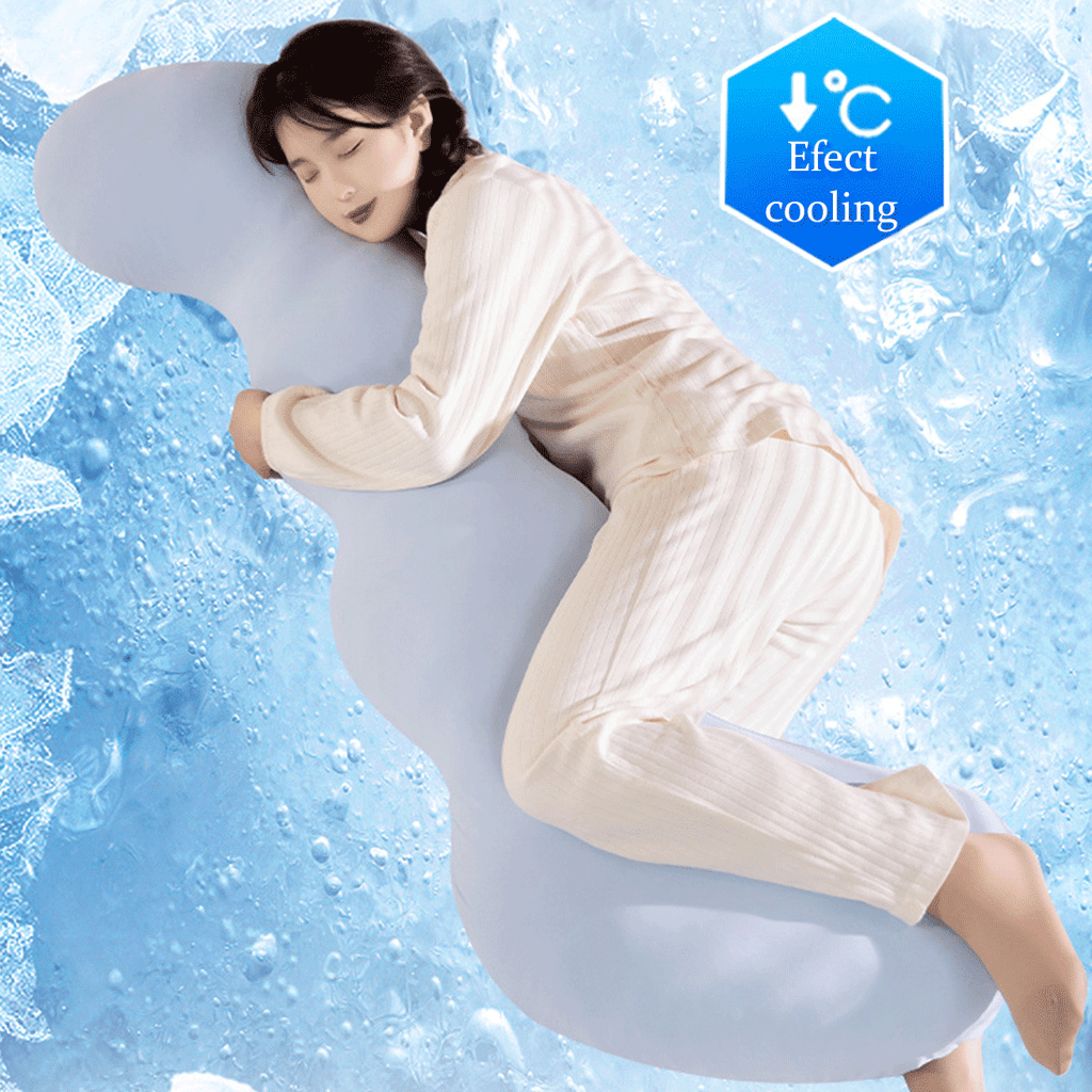 Perna pentru Corp Tip Body Pillow pentru Dormit Lateral, cu Efect Racoritor, Design Ergonomic, Suport pentru Spate