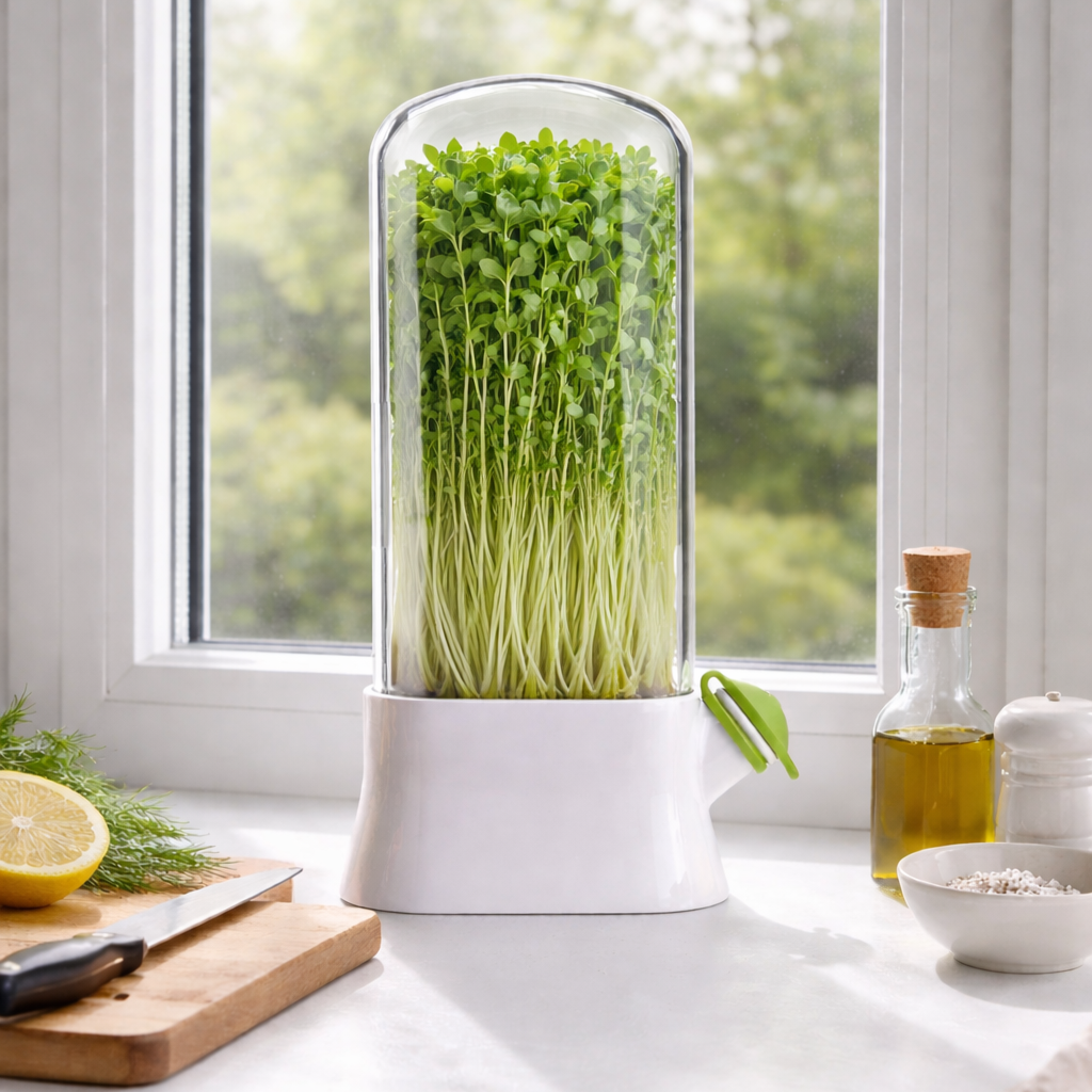Germinator pentru Microplante cu Capac Transparent, Mini Sera pentru Cultivare Acasa, Suport de Crestere pentru Germeni,