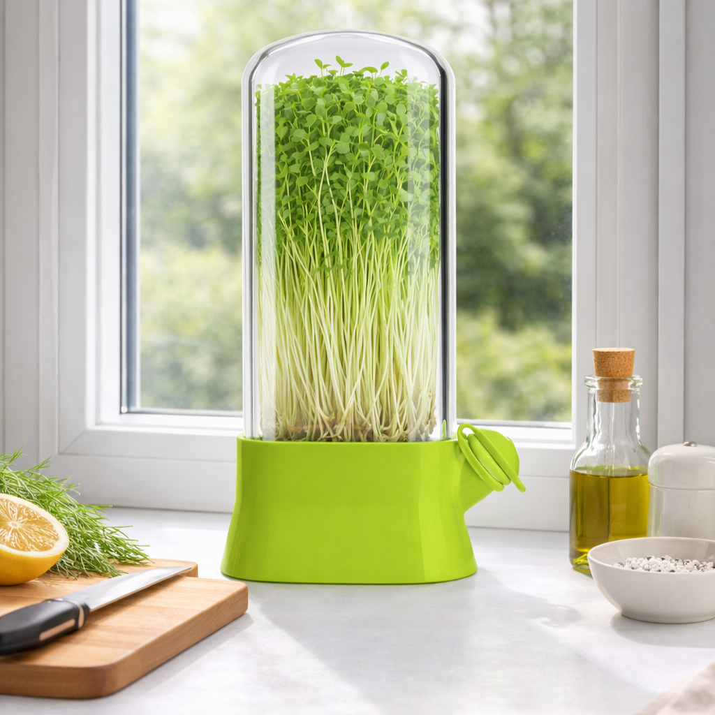 Germinator pentru Microplante cu Capac Transparent, Mini Sera pentru Cultivare Acasa, Suport de Crestere pentru Germeni,