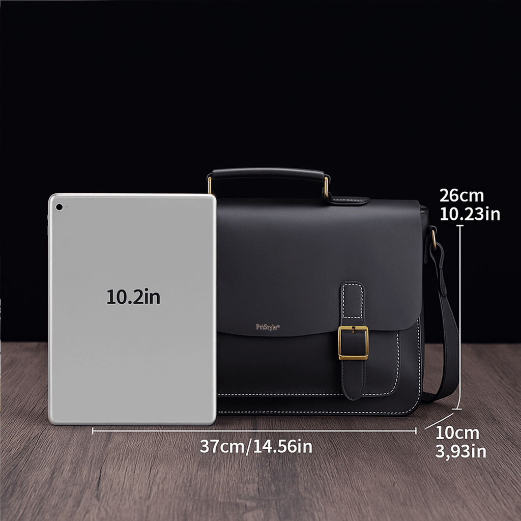 Geanta Business Premium, Tip Servieta, cu Doua Catarame Metalice, Compartiment Laptop, Curea Reglabila, Ideala pentru Of