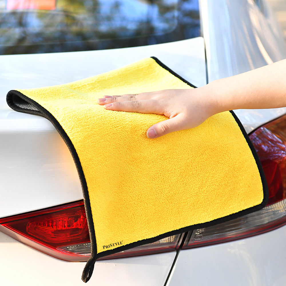 Laveta Auto, Pentru Uscare dupa Spalare Masina, Prosop Microfibra Absorbant 60x40, Reutilizabil 200 Spalari, Galben/Gri,