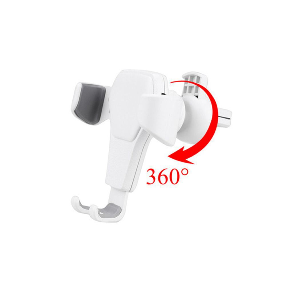 Suport Auto pentru Telefon, cu prindere pe grilajul Ventilatiei Masinii, Universal, Rotire 360 de grade, Alb, PriStyle®