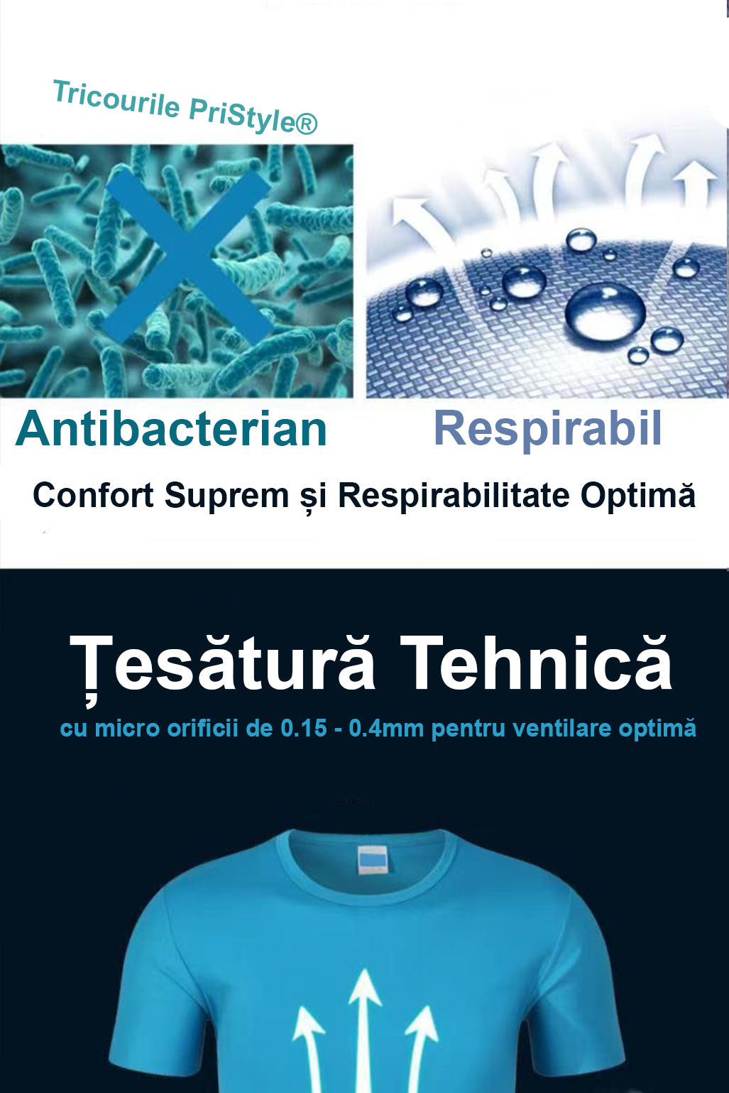 Tricou Gandit Special pentru Activitati Sportive si Evaporarea Rapida a Transpiratiei, ideal pentru Sport, Fitness sau S