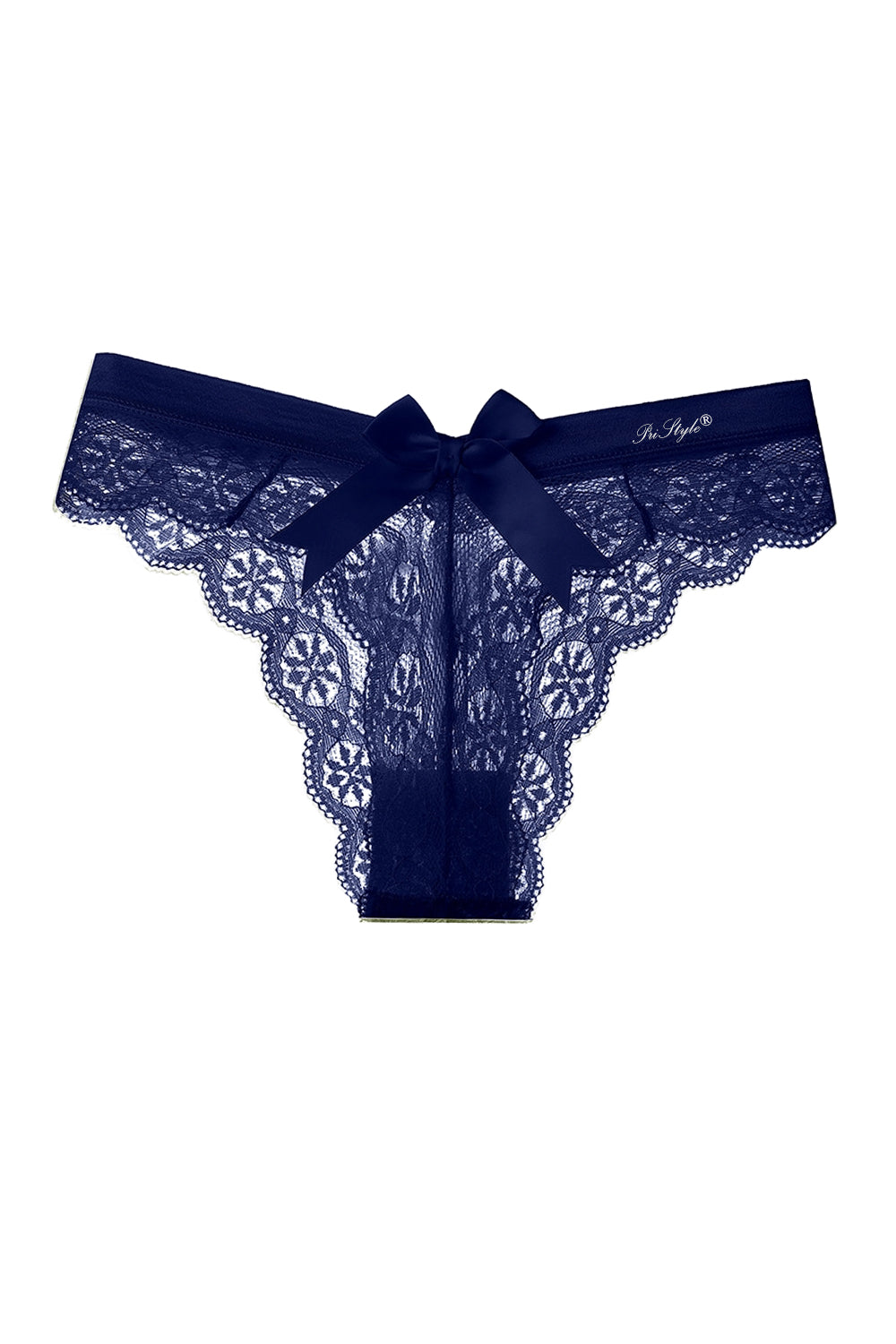 Set Chiloti Dama, cu Dantela si Fundita, tip Tanga
