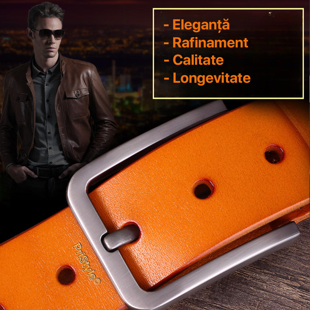 Set Portofel pentru Barbati din Piele Naturala de Calitate Superioara si Curea, Elegant si Durabil, 20 buzunare, cu Dubl