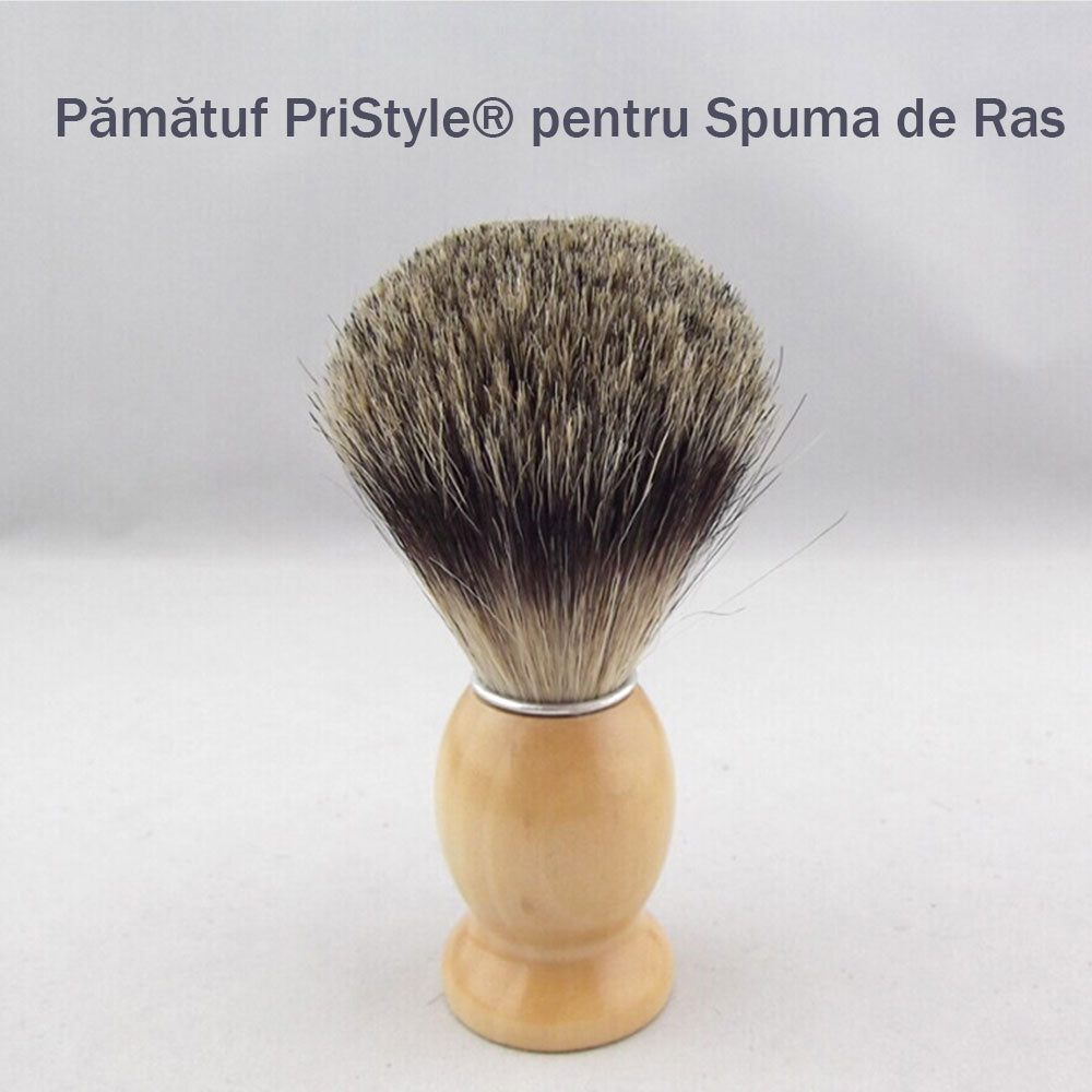 Pamatuf de Ras, pentru Spuma de Barbierit, pentru Brici sau Aparat de Ras Clasic cu Lame, PriStyle®