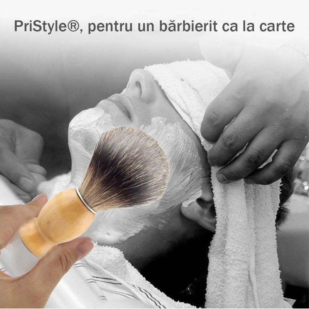 Pamatuf de Ras, pentru Spuma de Barbierit, pentru Brici sau Aparat de Ras Clasic cu Lame, PriStyle®