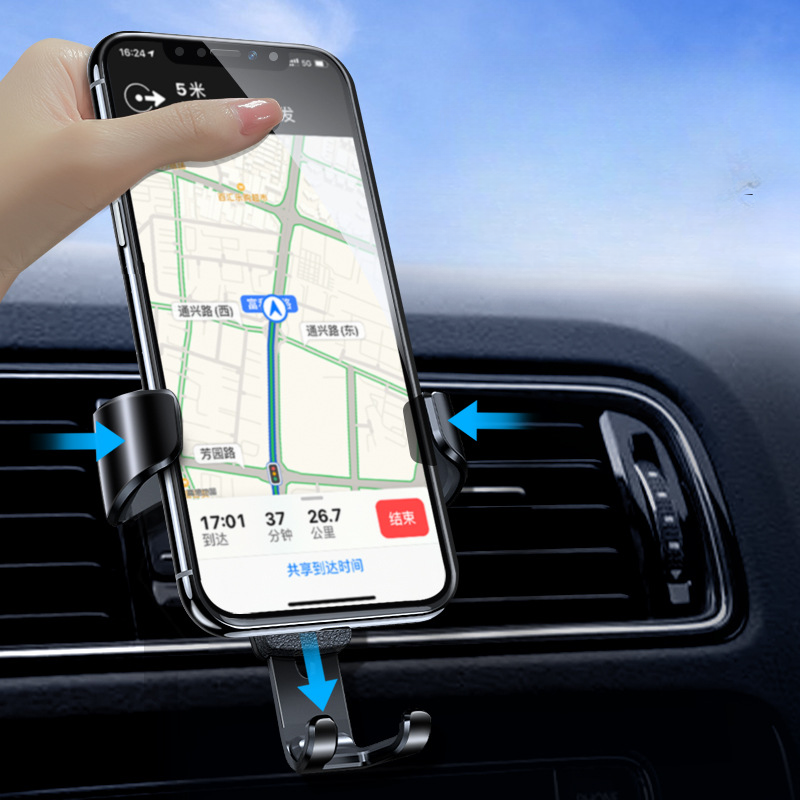 Suport Auto Pentru Telefoane Mobile pentru Orice Telefon, cu Prindere pe Ventilatie prin Clema, Reglabil