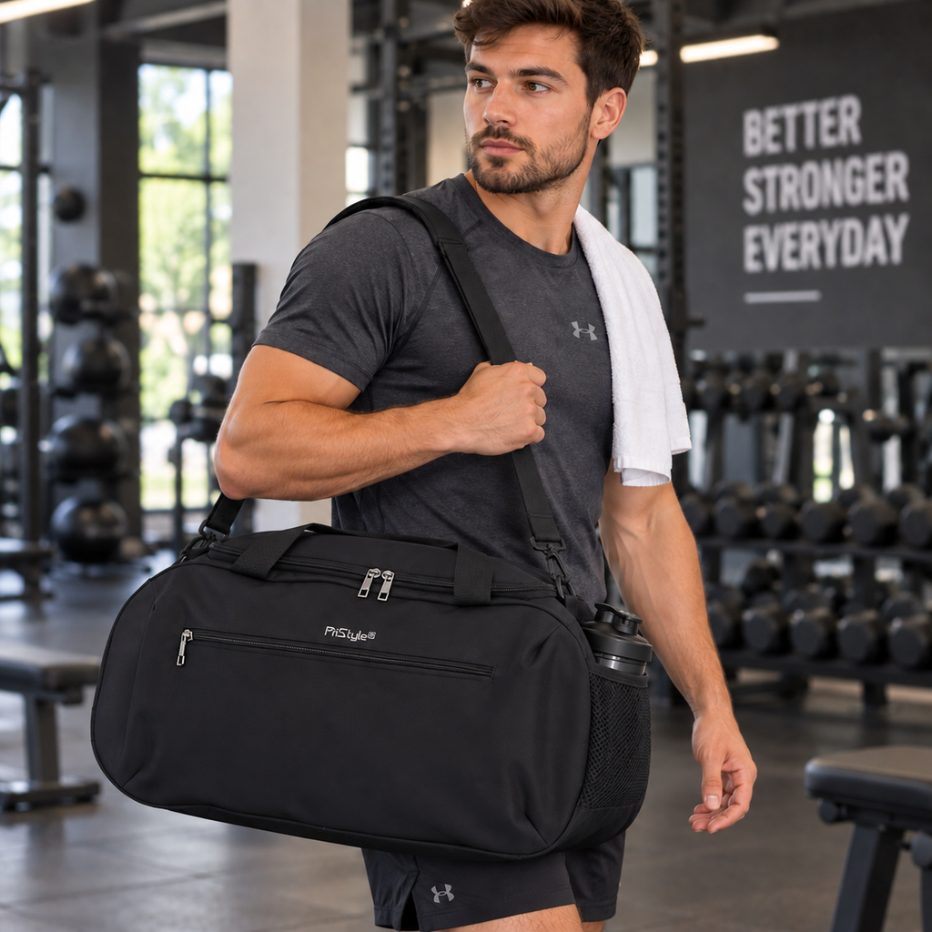 Rucsac pentru echipament de fitness, pentru incaltaminte de sport sau haine de schimb, 42x34cm, Poliester, PriStyle - 65