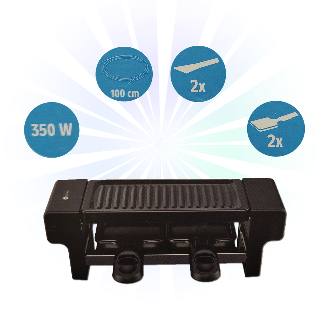 Plita Grill/Raclette Electrica, Switch On, 350 W, 2 persoane