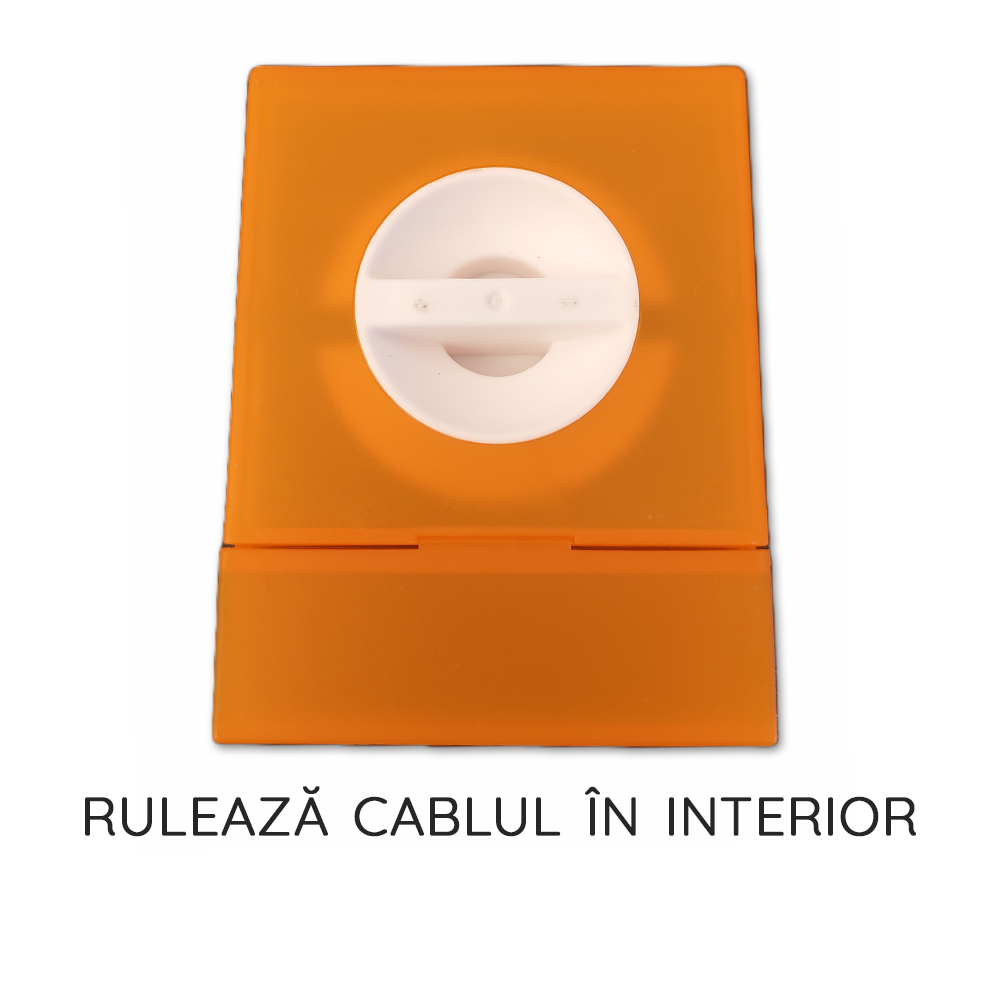 Suport Organizare Cabluri cu 2 Slot Pastrare Cheita SIM, Organizator Cablu Incarcator cu Stand de Telefon Inclus, Pristy