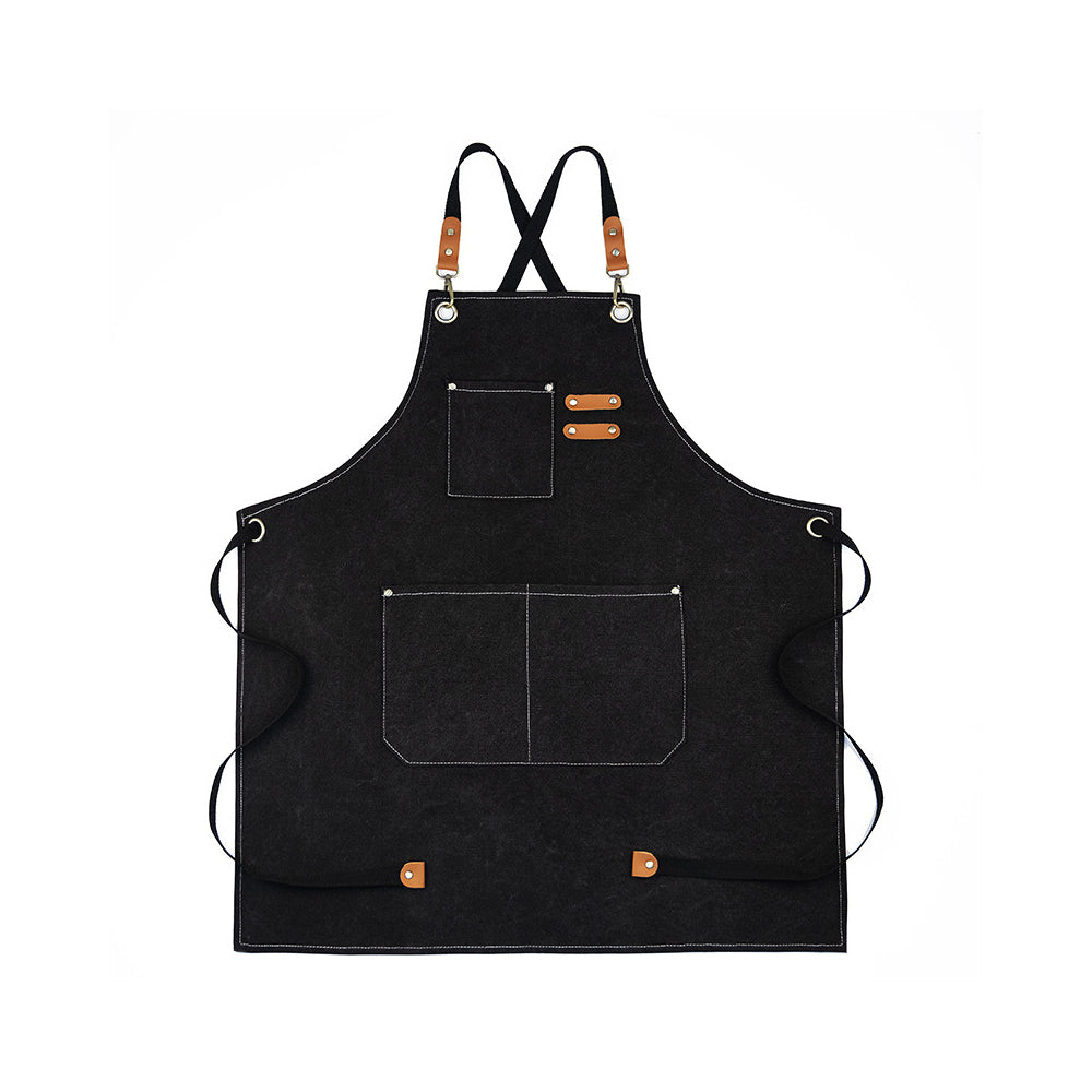 Sort de bucatarie, negru, material panza, cu buzunar