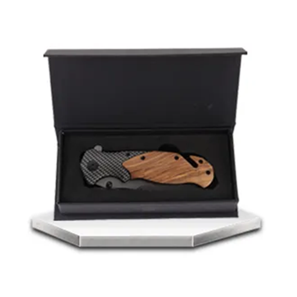 Cutit Premium Pliabil tip briceag, Cu Blocare Lama, pentru camping, vanatoare, supravietuire si bushcraft, Maner de Masl