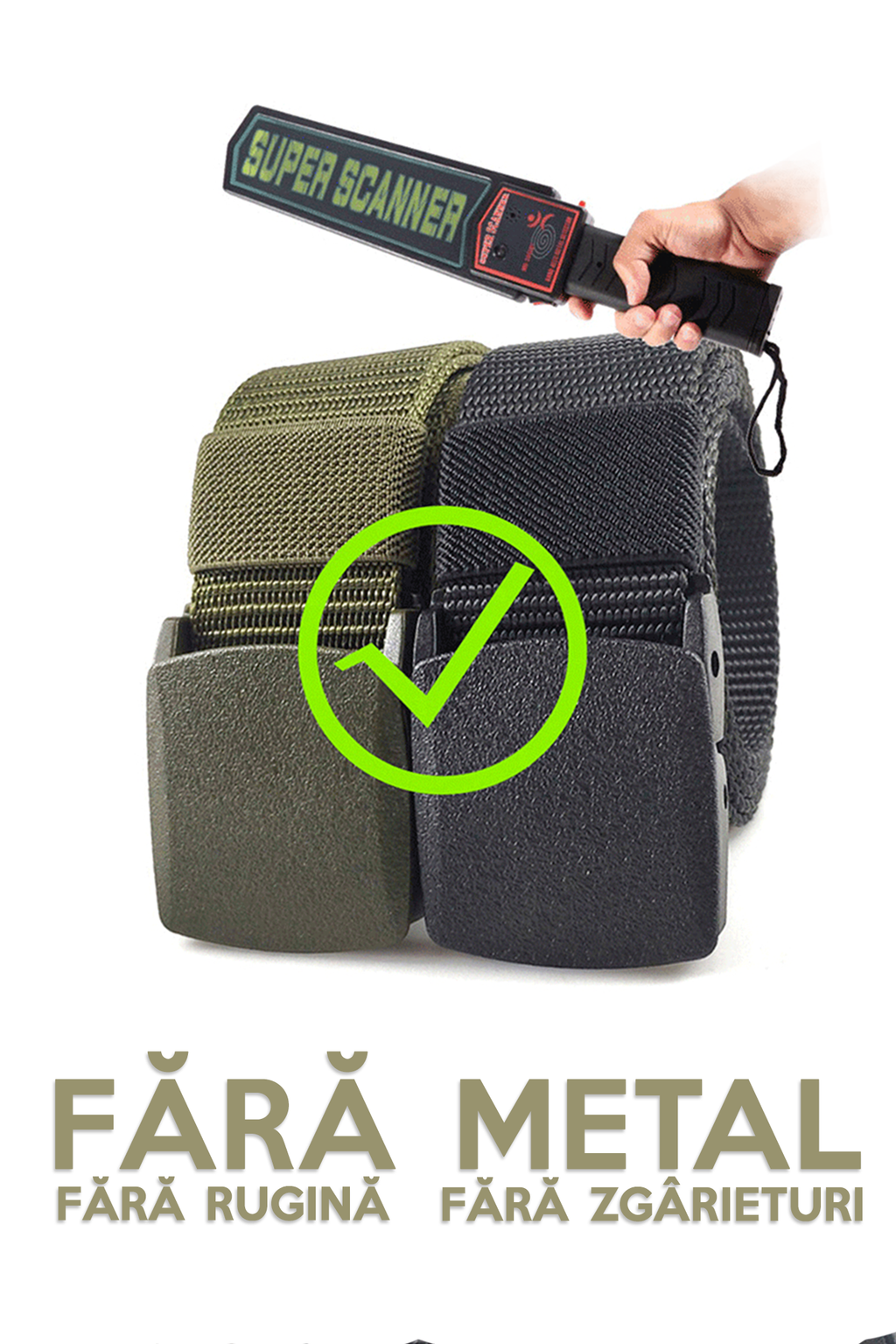 Curea Fara Gauri Pentru Barbati si Baieti si Copii, Inchidere Simpla si Rapida, Lungime Reglabil, PriStyle®
