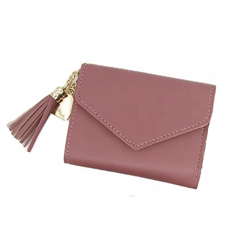 Portofel de Dama Elegant, Minimalist, Asortabil cu Diverse Tinute pentru Femei, Piele Ecologica, Roz, PriStyle®