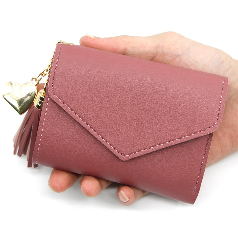 Portofel de Dama Elegant, Minimalist, Asortabil cu Diverse Tinute pentru Femei, Piele Ecologica, Roz, PriStyle®