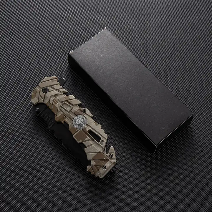 Cutit Pliabil Heavy Duty, tip Briceag, Army Style, pentru Camping Vanatoare Supravietuire si Bushcraft, HRC 58, Lama de 