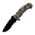 Cutit Pliabil Heavy Duty, tip Briceag, Army Style, pentru Camping Vanatoare Supravietuire si Bushcraft, HRC 58, Lama de 