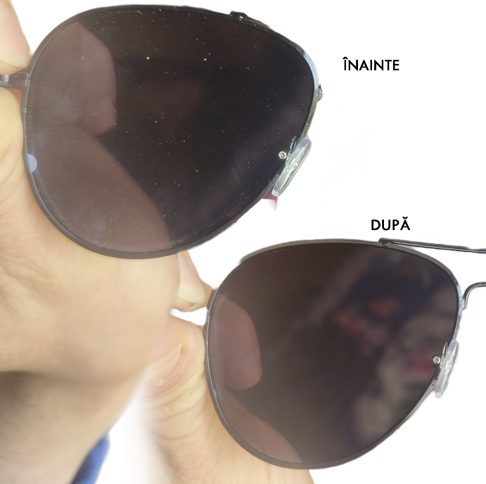 Set 3 Lavete pentru Ochelari Personalizate, de Sticla si Plastic, Lentile Contact si Telefon, cu Imprimeu logo PriStyle®