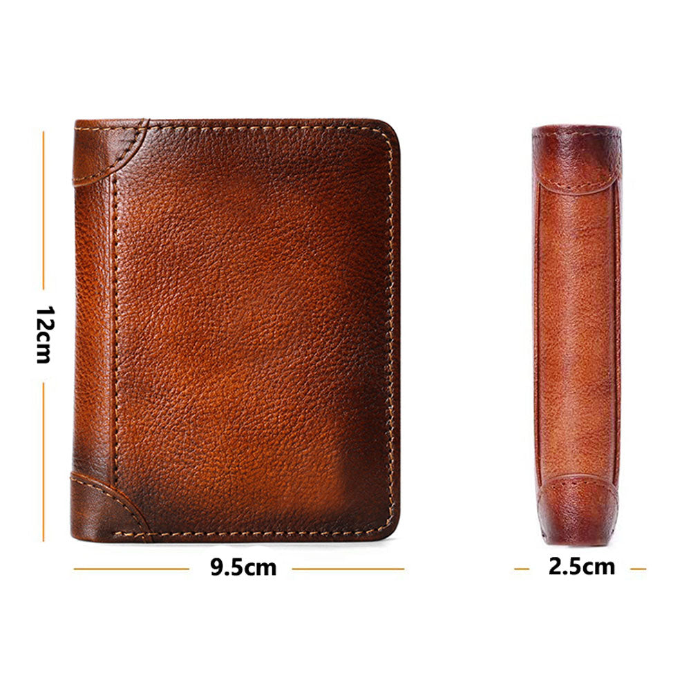 Portofel pentru Barbati din Piele Naturala de Calitate Superioara, Elegant si Durabil, cu Protectie RFID, Maro, PriStyle